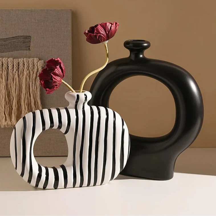 Stripes & Stems Vase
